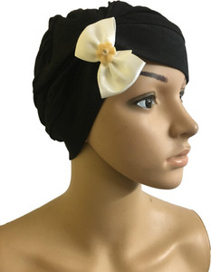 GIRIJA Solid BEIGE CHEMO HEADWRAP CHEMO CANCER HEADWEAR Cap
