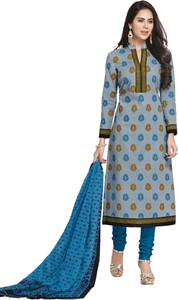 Giftsnfriends Cotton Printed Salwar Suit Dupatta Material