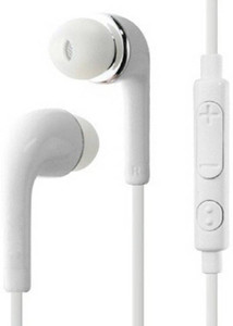 SHOPCRAZE Earphones WIth Mic, Handsfree Headset With Deep Bass And Music Equalizer (White) Wired Headset With Mic