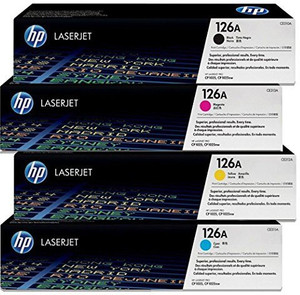 HP HP 126A Color CP1020 CP1025NW Toner E310A CE311A CE312A CE313A Cartridges Combo - 4 Pack (BCMY) Multi Color Toner