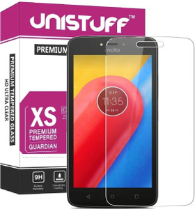 Unistuff Tempered Glass Guard for Motorola Moto C Plus