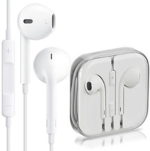 SHOPCRAZE HEADSET High Quality Earphone for iPhone 6/5/5S/5C EarPod Handsfree Wired Headset With Mic (White) Wired Headset With Mic