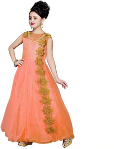 girls maxi full length party dress