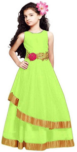 satyamfab Girls Maxi/Full Length Party Dress