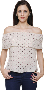 IhasTrenz Casual Sleeveless Floral Print Women Beige Top