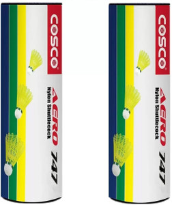 Cosco Aero 747 Shuttle Cocks Nylon Shuttle - Yellow, White