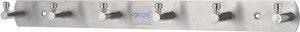 Fortune Pure Stainless Steel Wall Mounted Hook Rail Bar, 6 Hooks 6 - Pronged Hook Rail