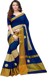 BAPS Embroidered Bollywood Cotton Silk Saree