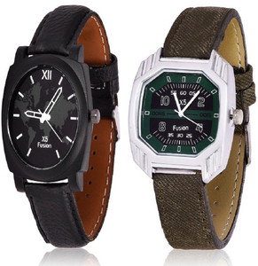 X5 Fusion BLK_STRP_MAP_PLUS_GREEN_SQR Analog Watch - For Men