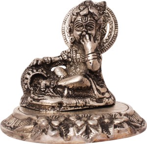 art n hub shri krishan / lord krishna / makhan chor / bal gopal idol - handicraft decorative home & temple décor god figurine / statue gift item decorative showpiece  -  8 cm(brass, silver)