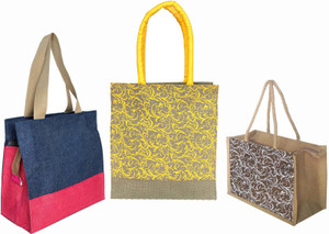 foonty jute bag /multipurpose handbags/pack of 3 jute Lunch Bag