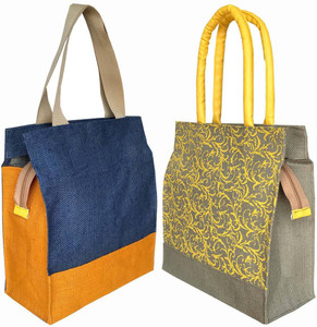 foonty jute bag /multipurpose handbags/pack of 2 jute Lunch Bag