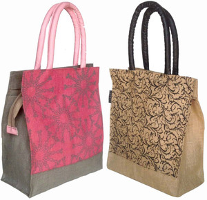 foonty jute bag /multipurpose handbags/pack of 2 jute Lunch Bag