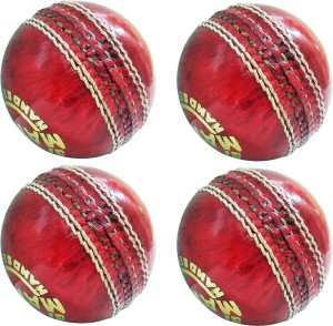 Golddust Match Genuine Leather Hand Sewn Cricket Ball -   Size: Standard