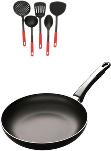 Blooming India Blooming India Fry Pan Aluminium With Karchhi Cookware Set