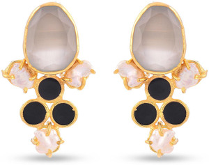 Tistabene Retails LLP Contemporary Indo Western Colored Stone Dangler Alloy Dangle Earring