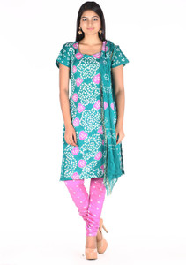 Soundarya Cotton Polyester Blend Printed Salwar Suit Dupatta Material