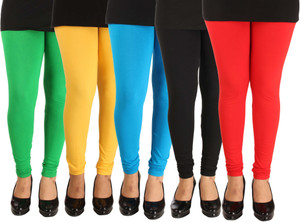 Veenishka Women Green, Blue, Black, Yellow, Red Leggings