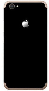 GadGetsWrap G-628 black Matte fiber skin sticker both sides of Vivo V5S iPhone Style with Apple LOGO Mobile Skin