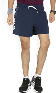 Reebok Printed Men's Dark Blue Sports Shorts