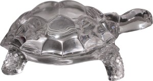 art n hub tortoise /turtle vastu figurine fengshui home décor gift statue decorative showpiece  -  6 cm(crystal, white)