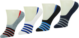 Neska Moda Men & Women Striped No Show Socks