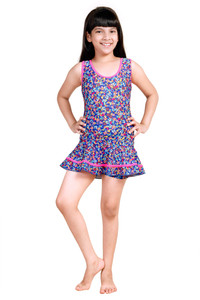 Rovars Floral Print Girls Swimsuit