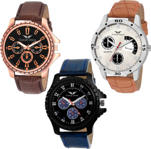 Gargee Design New 453722 Combo of 3 watches Eye Catching , value for Money , friendship gift in wrist watches Analog Watch - For Boys