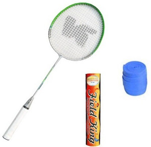 Nalky Pro- 9977 Badminton Racket with Fieldking Shuttlecock and Grip G5 Strung