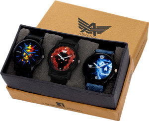 Abrexo Abx-0666 Combo Of Three (Formal+Casual+Party Wear) Maiden Analog Watch - For Boys