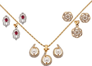 Gina Bianco Alloy Gold plated Multicolor Jewellery Set Price in India Buy Gina Bianco Alloy Gold plated Multicolor Jewellery Set Online at Best Prices in India Flipkart