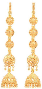 GoldNera Earchain Latkan Design Alloy Jhumki Earring