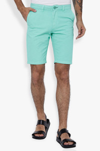 The Indian Garage Co. Solid Men Light Green Chino Shorts