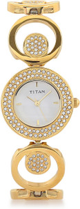 titan nc9846ym01 analog watch  - for women