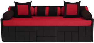 Auspicious Home Nelson (2 Pillows, 5 Bolsters) Double Fabric Sofa Bed