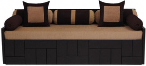 Auspicious Home Nelson (2 Pillows, 5 Bolsters) Double Fabric Sofa Bed
