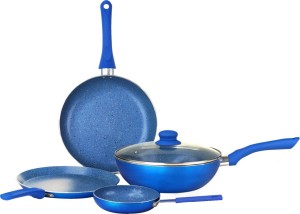 Wonderchef Royal Velvet Blue Set of 4Pcs - Induction Base Cookware Set