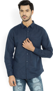United Colors of Benetton. Men's Solid Casual Blue Shirt