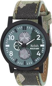 Relish RE-S8095GA SLIM Army Analog Watch - For Boys