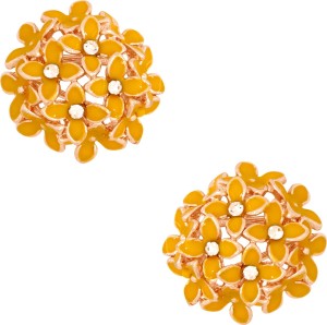 Jewels Gold Cubic Zirconia Alloy Earring Set