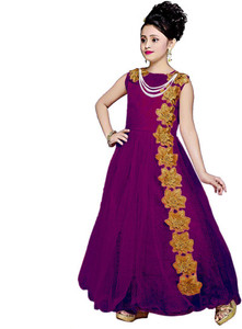 satyamfab Girls Maxi/Full Length Party Dress