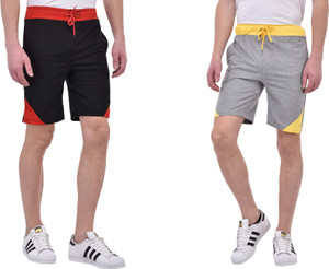 Tej Star Solid Men's Multicolor Running Shorts