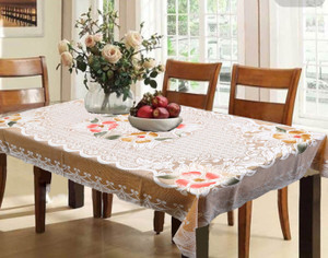 Kuber Industries Printed 6 Seater Table Cover