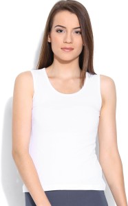 Happy Hippie Casual Sleeveless Solid Women White Top