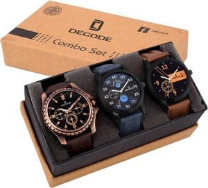 Decode Combo of 3 Exclusive watches Analog-Digital Watch  - For Men