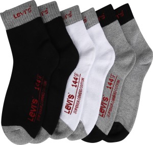 Levi's Men's Solid Ankle Length Socks