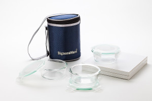 signoraware executive glass lunch box