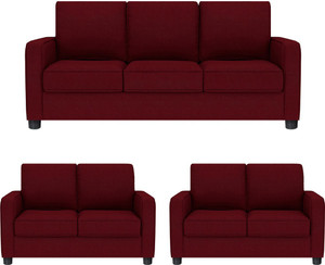 Gioteak Fabric 3 2 Red Sofa Set