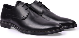 Andrew Scott Men's Black Leather Formal Derby