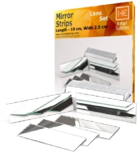 HE Retail Supplies 5 pcs Glass Mirror Strips 10x2.5cm - 5 pcs Glass Mirror  Strips 10x2.5cm . shop for HE Retail Supplies products in India.